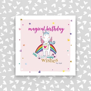 Unicorn Birthday Wishes Card