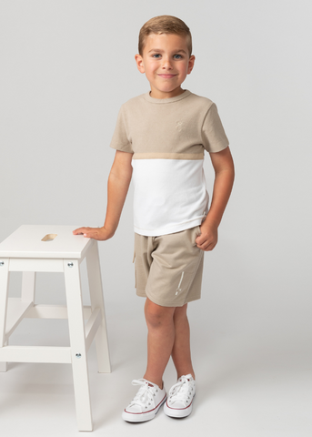 Caramelo Boys Waffle Shorts and t-shirt set - 343120-019