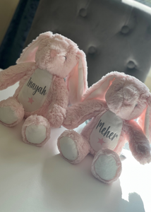 Pale Pink Personalised Bunny