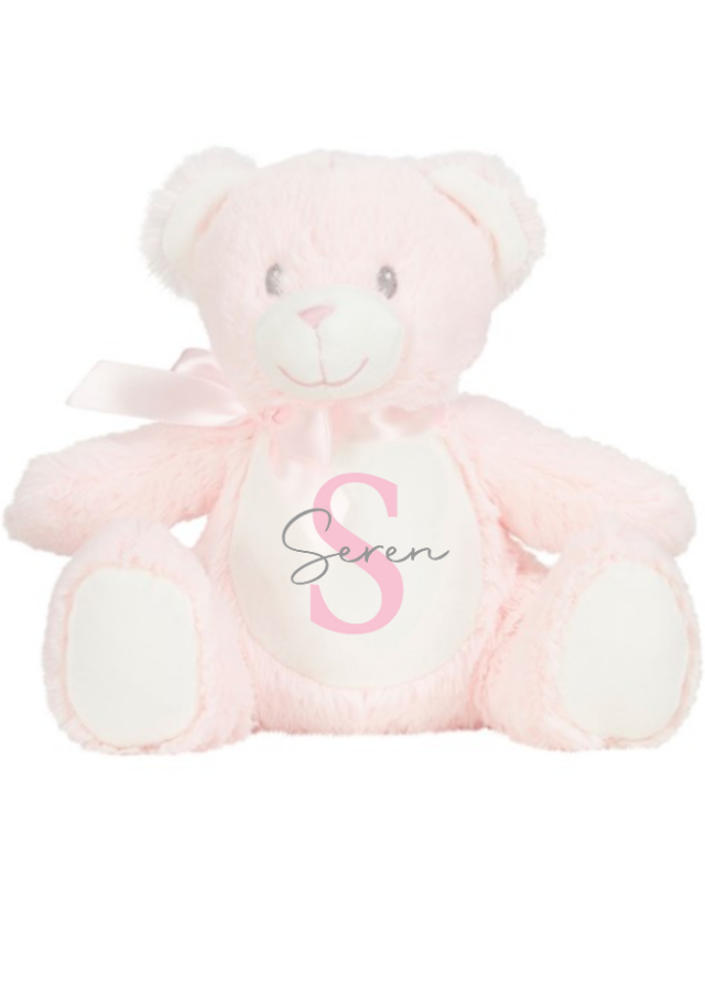 pink personalised teddy bear