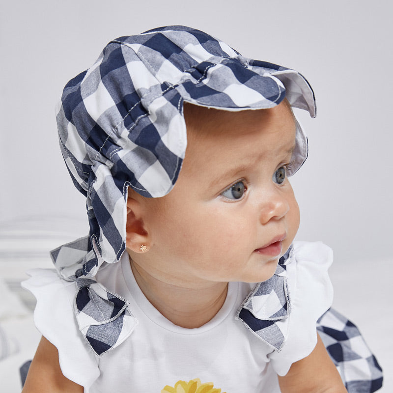 Mayoral Baby Girls gingham sun hat - 9375 073